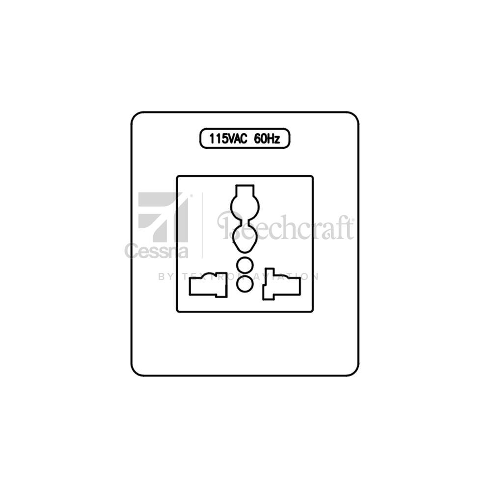106300-8|AC OUTLET UNIV 115-UNPLATED