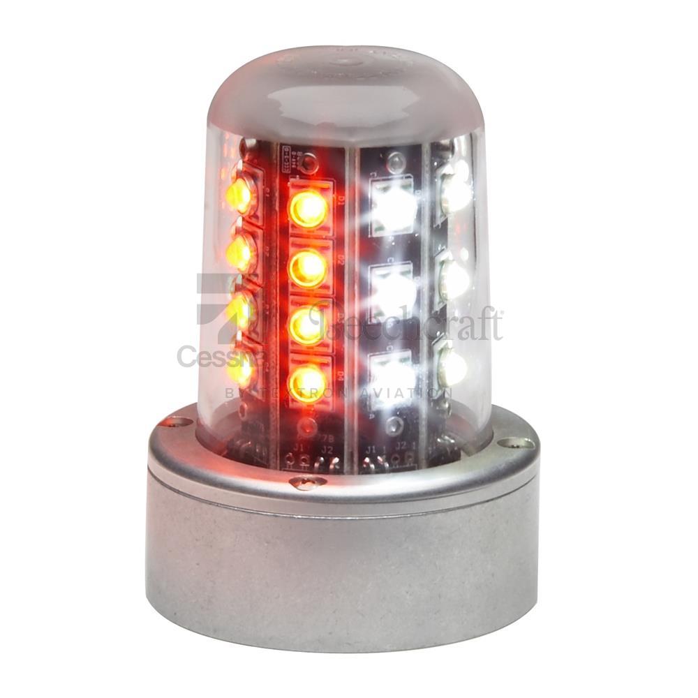 Whelen Self Contained Lights Model 9052004 LED RED/ WHITE BEACON, 28V